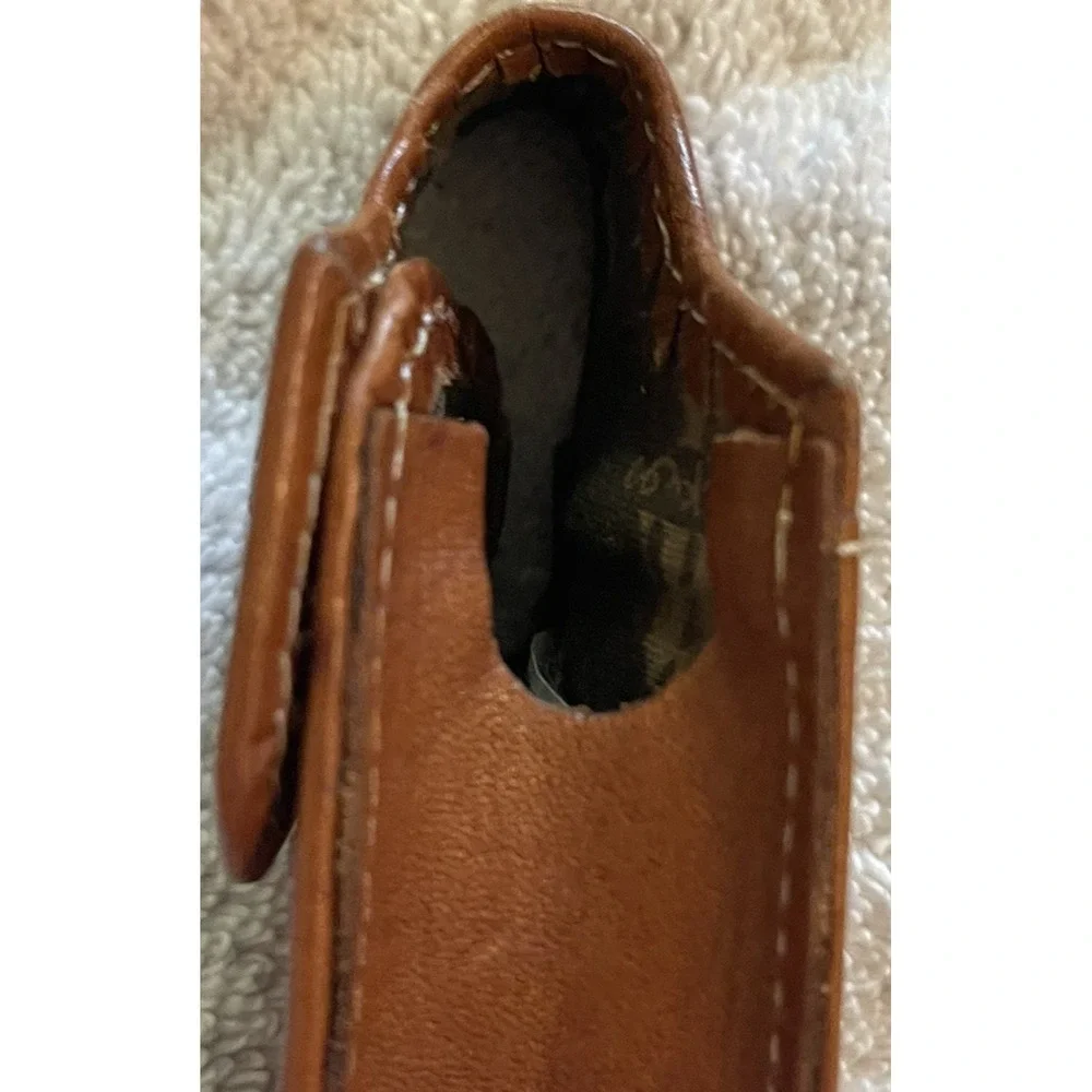 Vintage American West Tooled‎ Leather Belt Holster Pouch Waist Bag Western